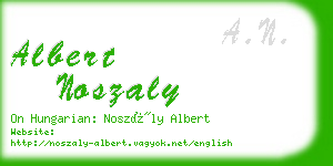 albert noszaly business card